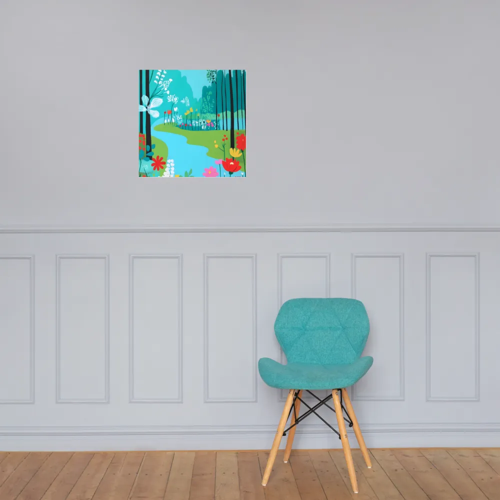 Whispers of Spring: A Colorful Retreat | Poster | 18″×18″