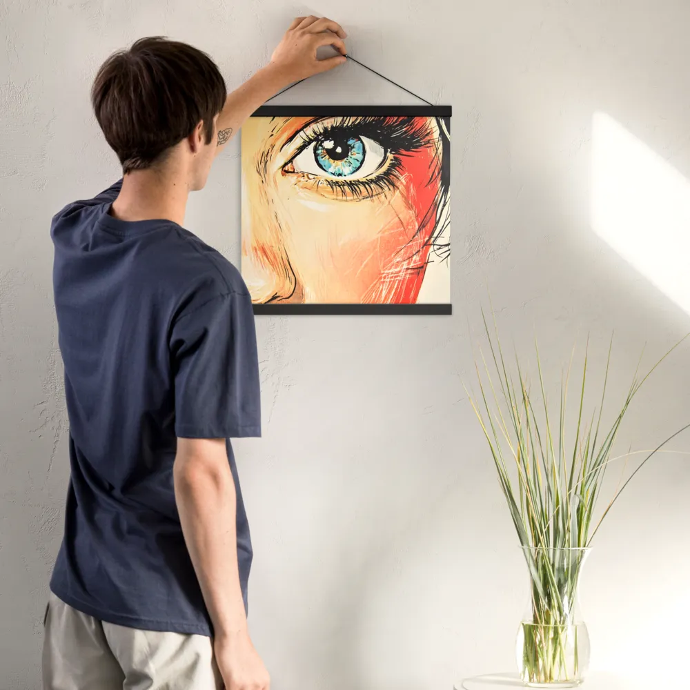 Gaze of Emotion | Poster With Black Wood Hanger | 16″×16″