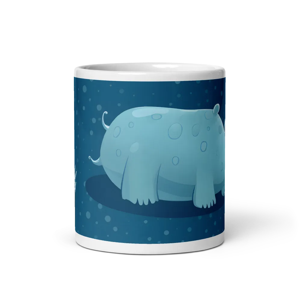 Whimsical Hippo Play | Mug with White inside | 11 oz