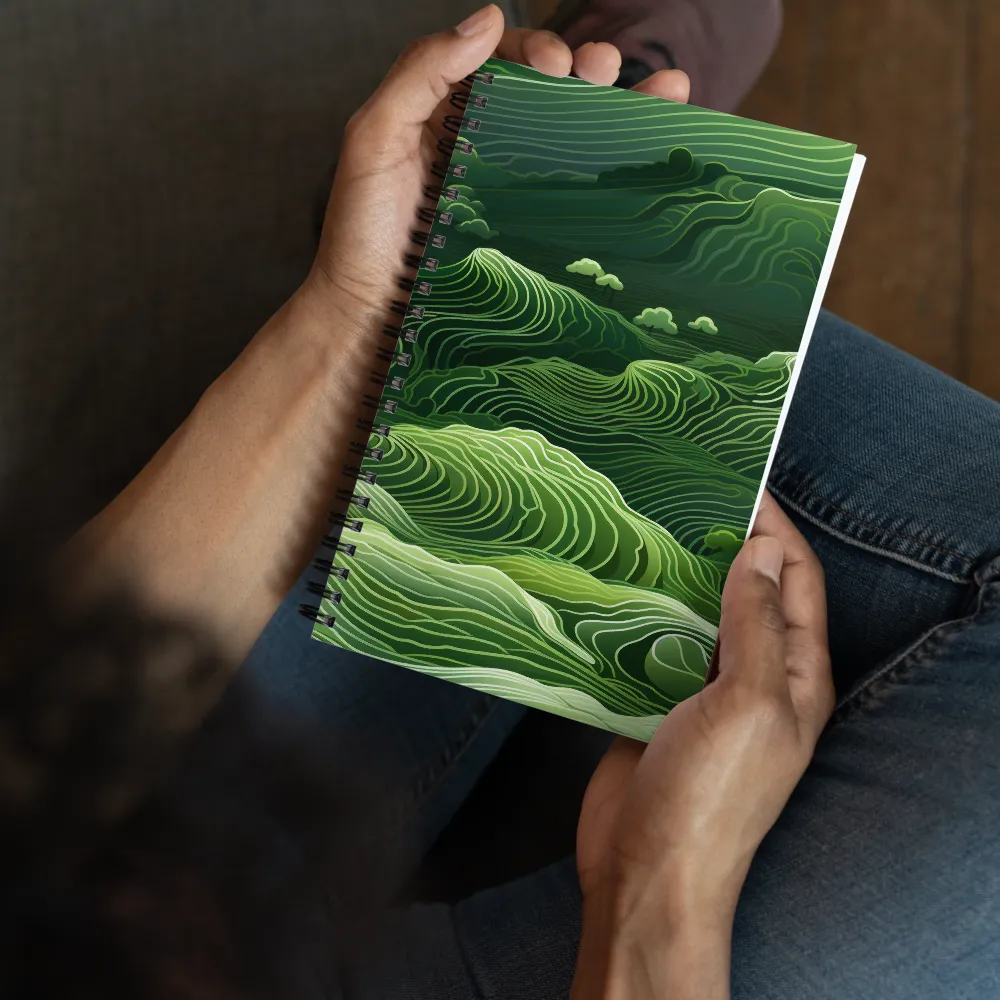 Whispers of Green Hills | Spiral Notebook