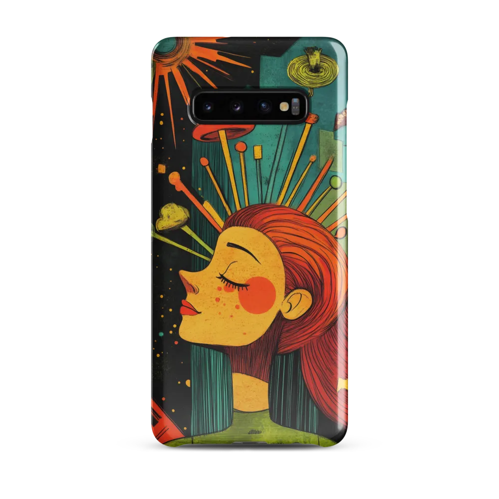 Cosmic Dreams: A Surreal Reflection | Phone Case |  S10 Plus | Snap Case | Glossy