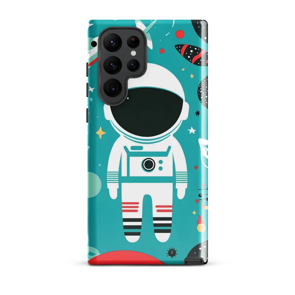 Whimsical Astronaut in Cosmic Wonderland