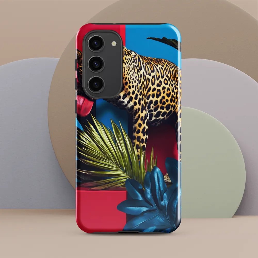 Playful Leopard in Vibrant Paradise