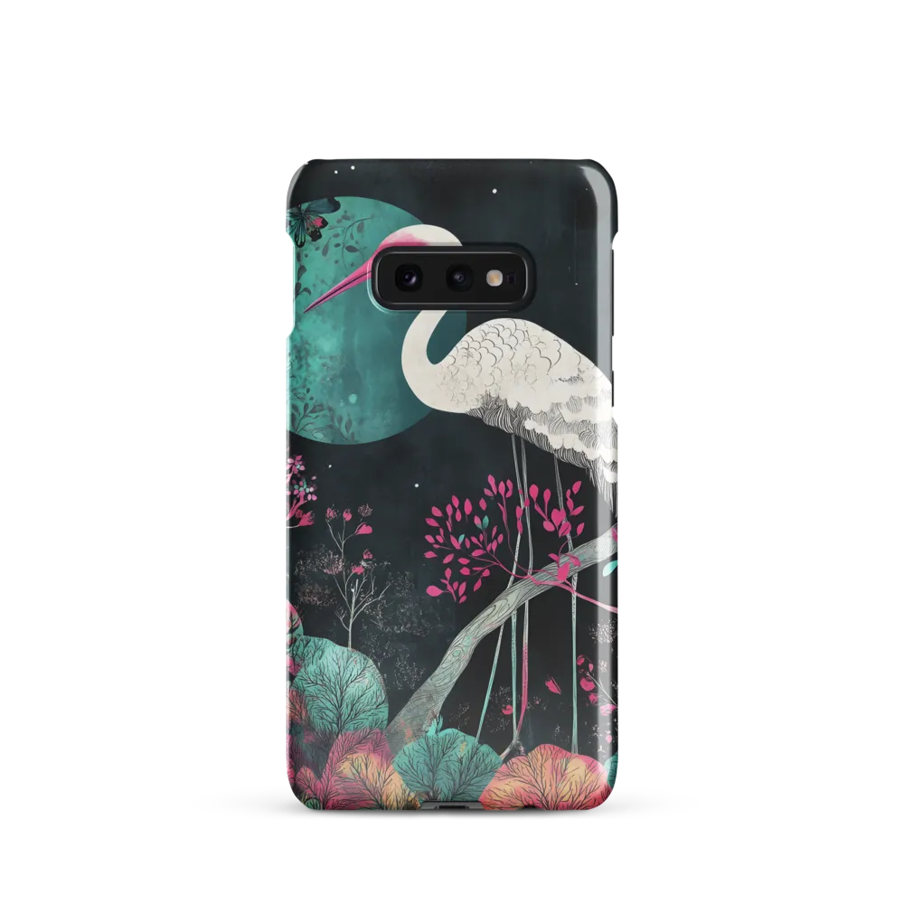 Ethereal Presence: Heron in a Floral Dreamscape