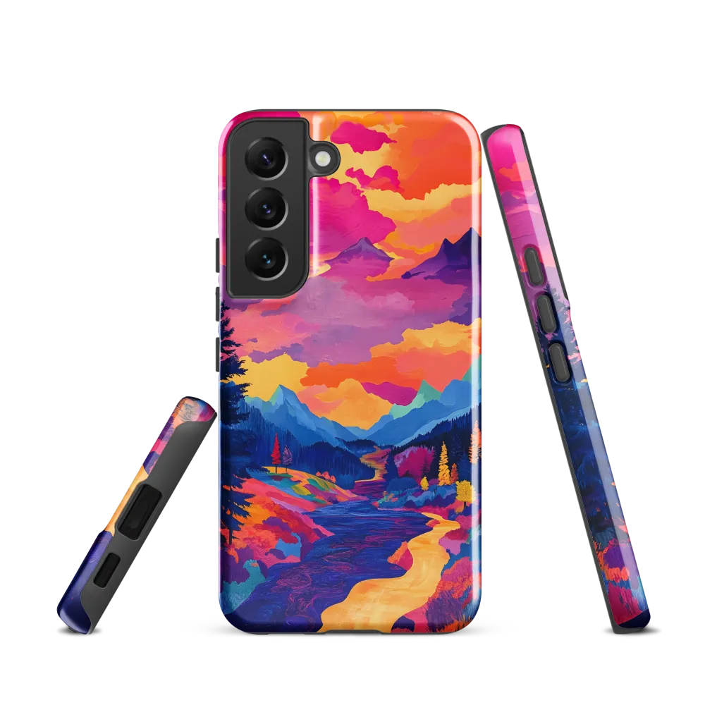 Radiant Serenity: A Surreal Landscape | Phone Case |  S22 | Tough Case | Glossy
