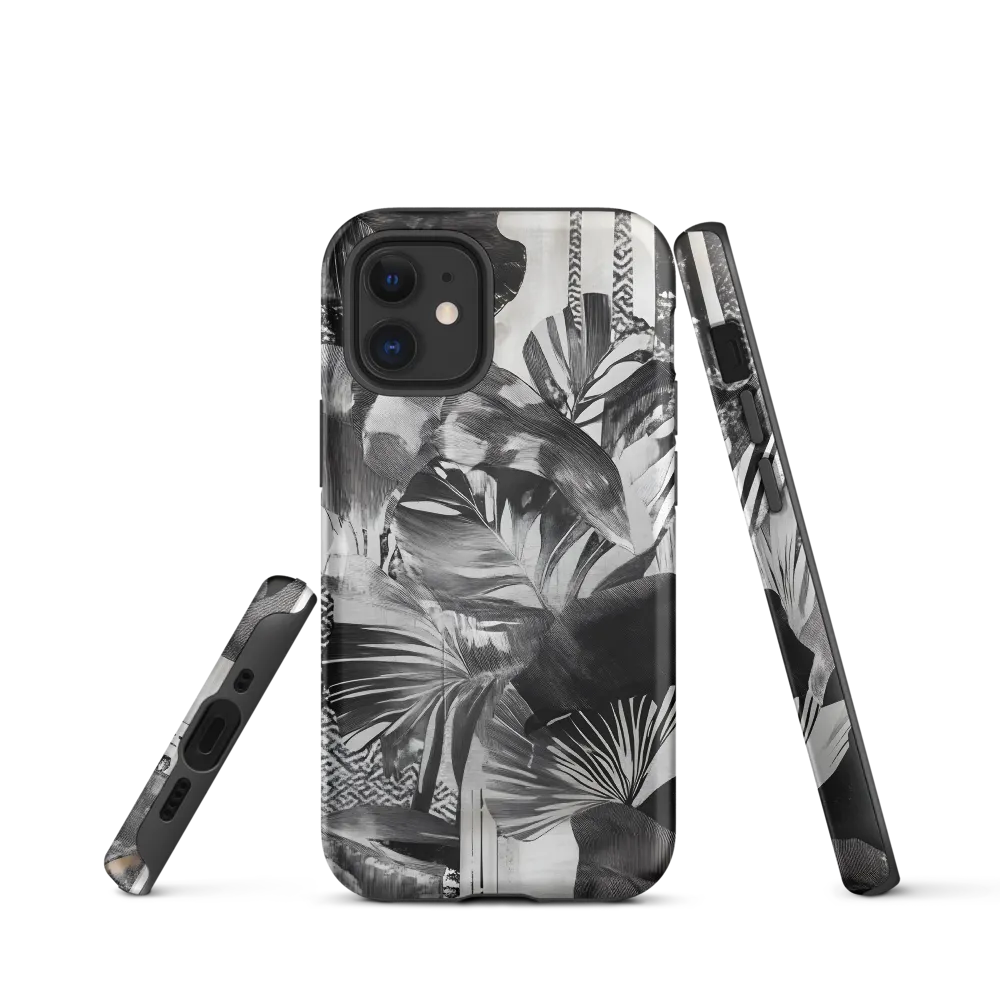 Monochrome Serenity in Tropical Foliage