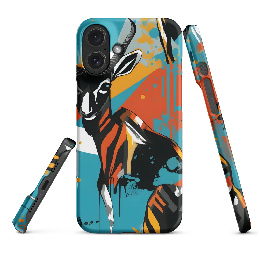 Dynamic Antelope in Vivid Abstract