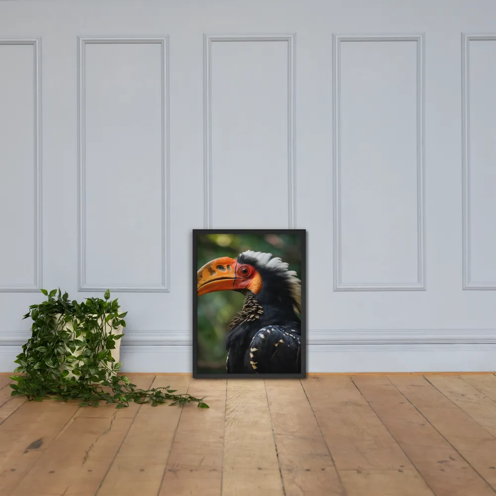 Majesty of the Hornbill | Poster with Black Frame | 18″×24″
