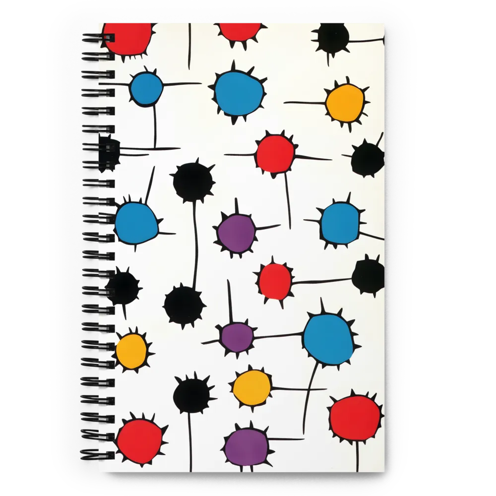 Dynamic Dance of Dots | Spiral Notebook