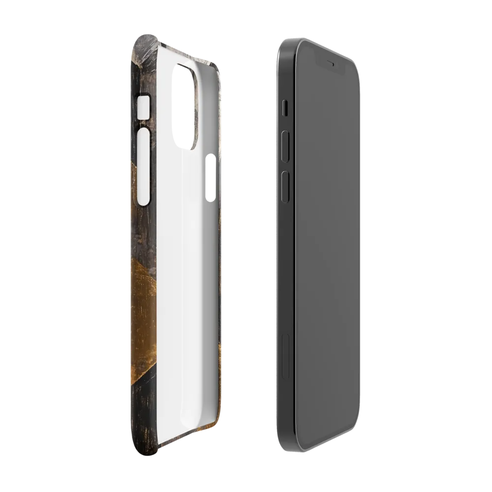 Geometric Harmony in Gold and Black | Phone Case |  12 Pro | Snap Case | Glossy