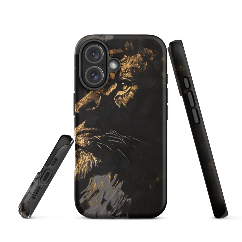 Majestic Gaze: The Golden Lion | Phone Case