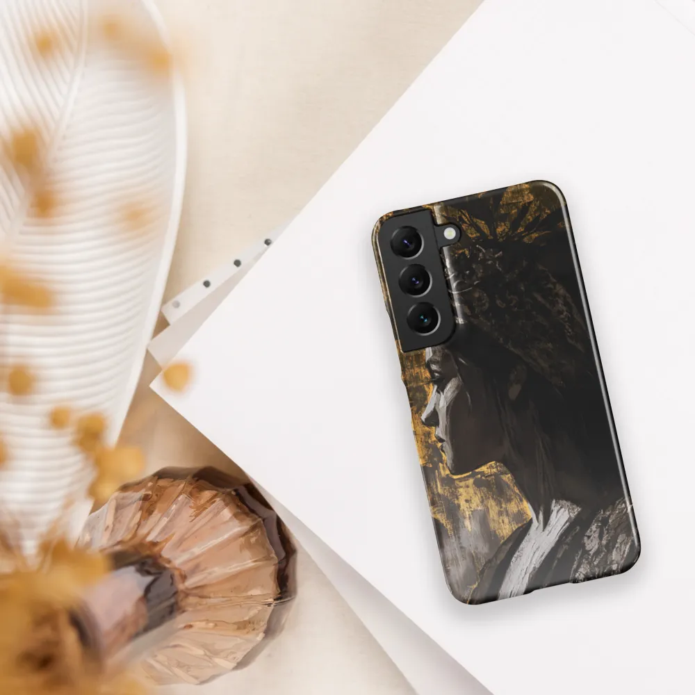 Golden Elegance: A Modern Profile Portrait