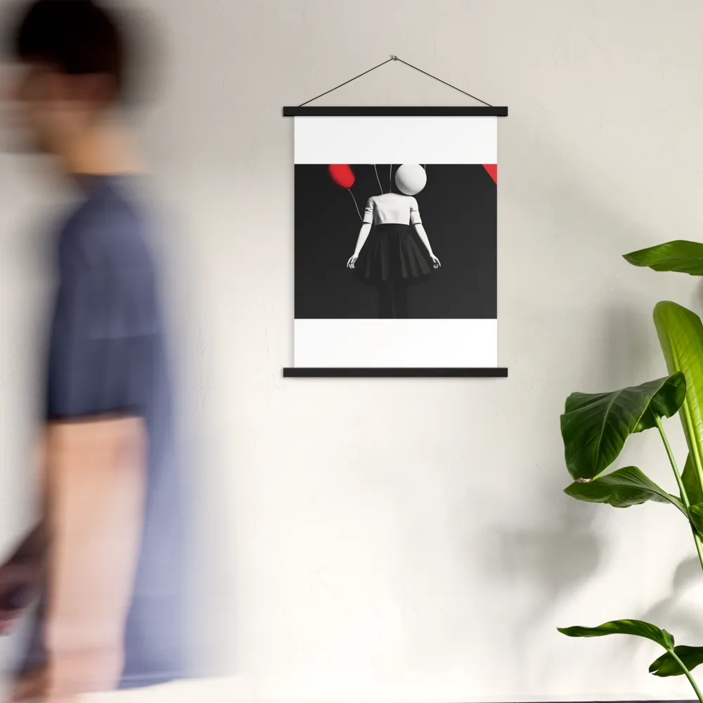 Suspended in Mystery | Poster With Black Wood Hanger | 18″×24″