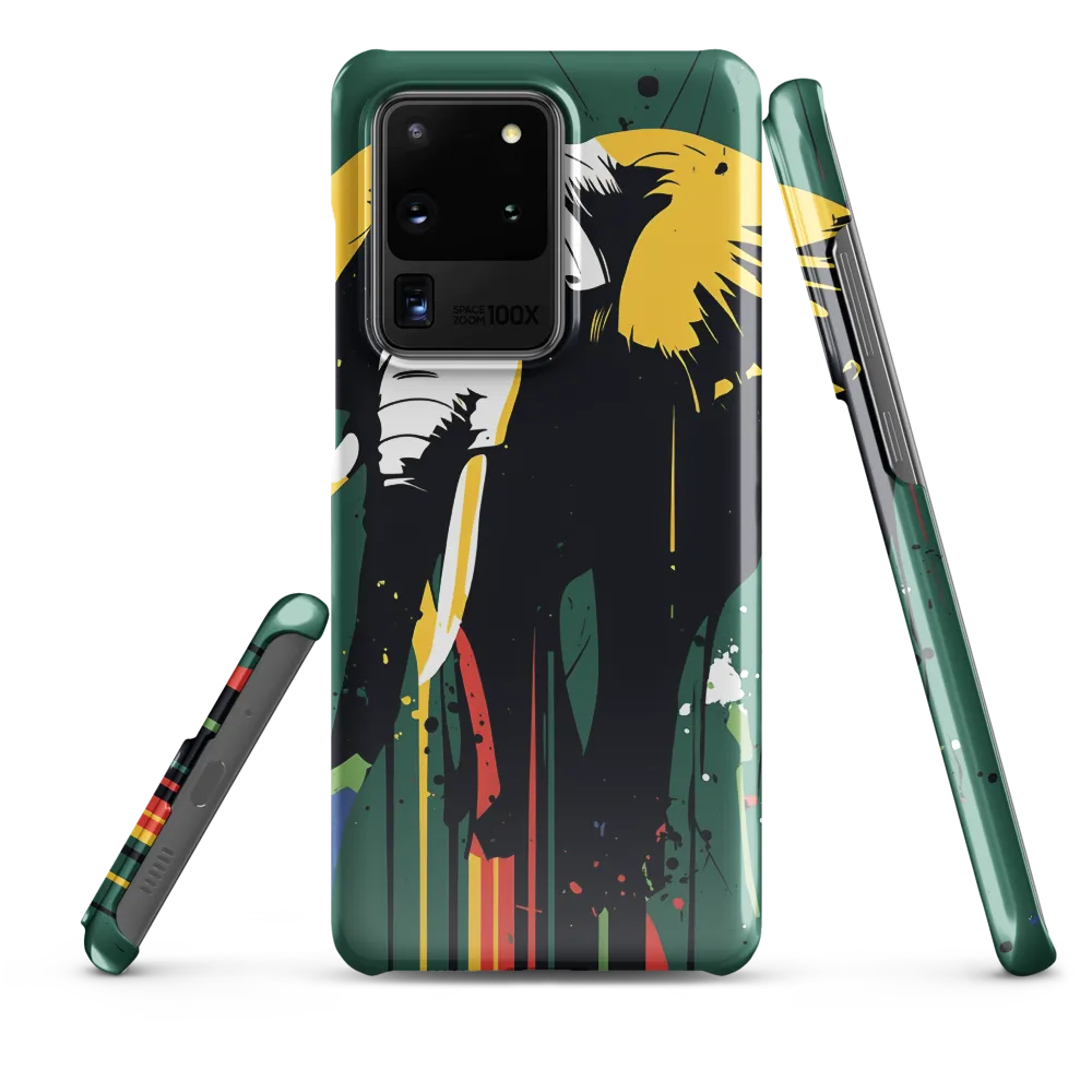 Majestic Minimalism: The Colorful Elephant