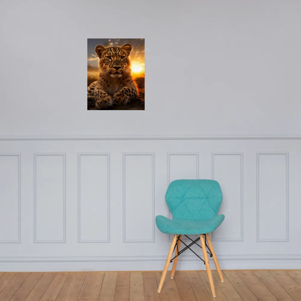 Regal Presence: The Leopard at Sunset | Poster | 16″×20″