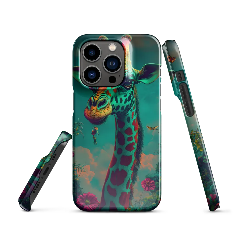 Whimsical Giraffe Among Blossoms