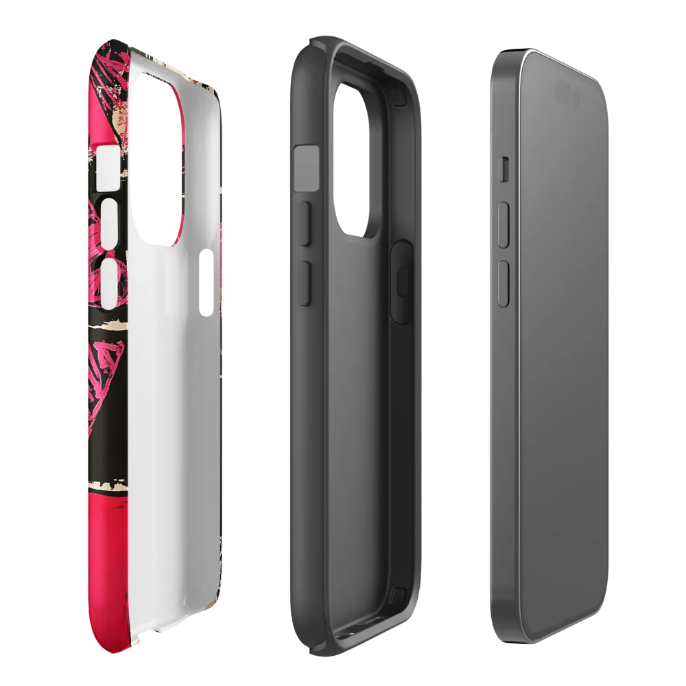 Geometric Symphony in Pink and Black