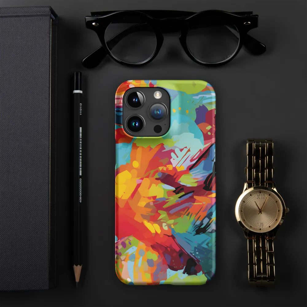 Colorful Lizard: An Abstract Adventure | Phone Case |  15 Pro Max | Snap Case | Matte