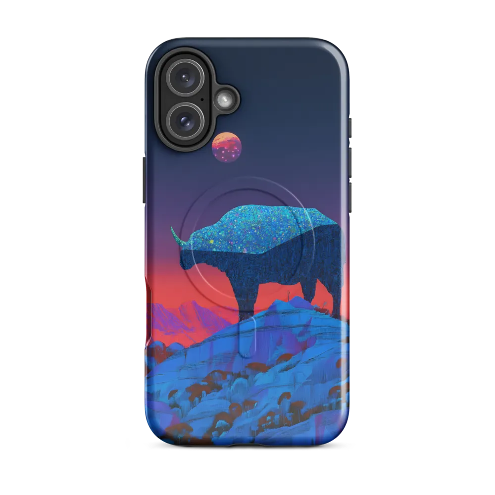 Luminous Bison Under a Celestial Sky