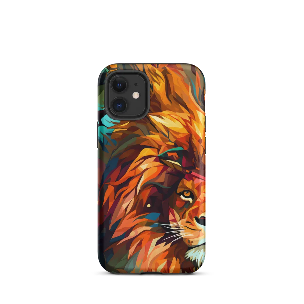 Majestic Gaze: The Polygonal Lion