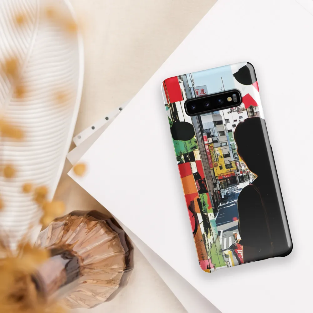 Urban Reflections: A Silhouette's Journey | Phone Case |  S10 Plus | Snap Case | Glossy