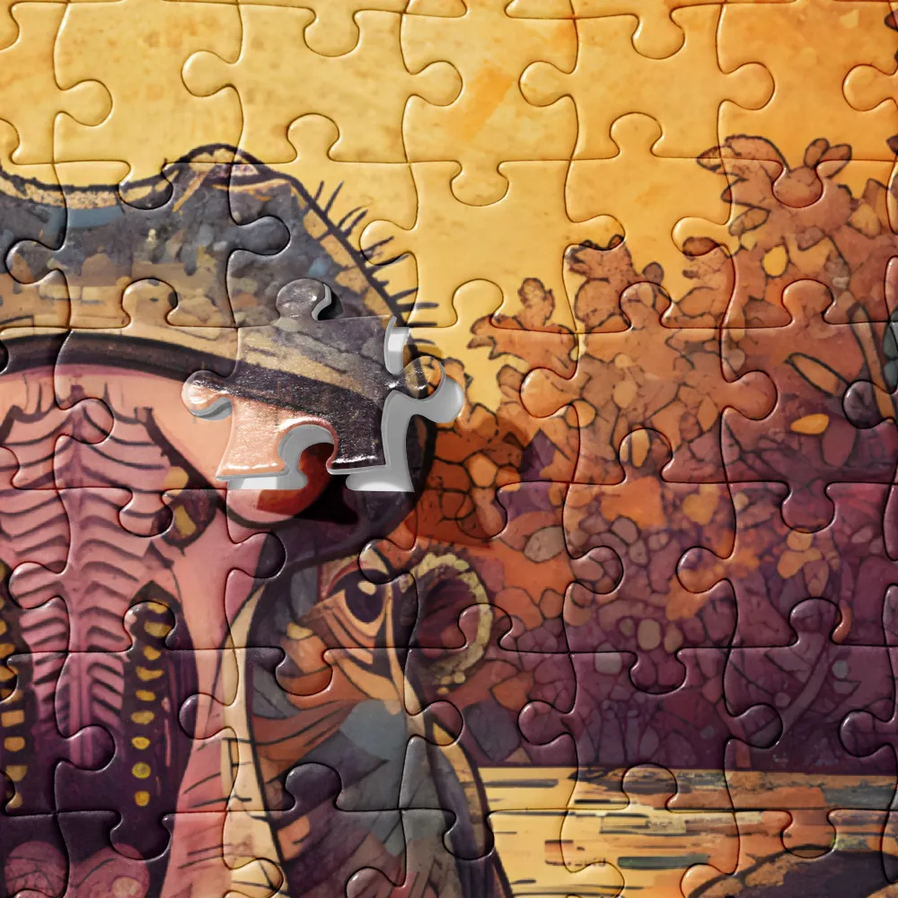 Sunrise Hippo 
 Jigsaw Puzzle