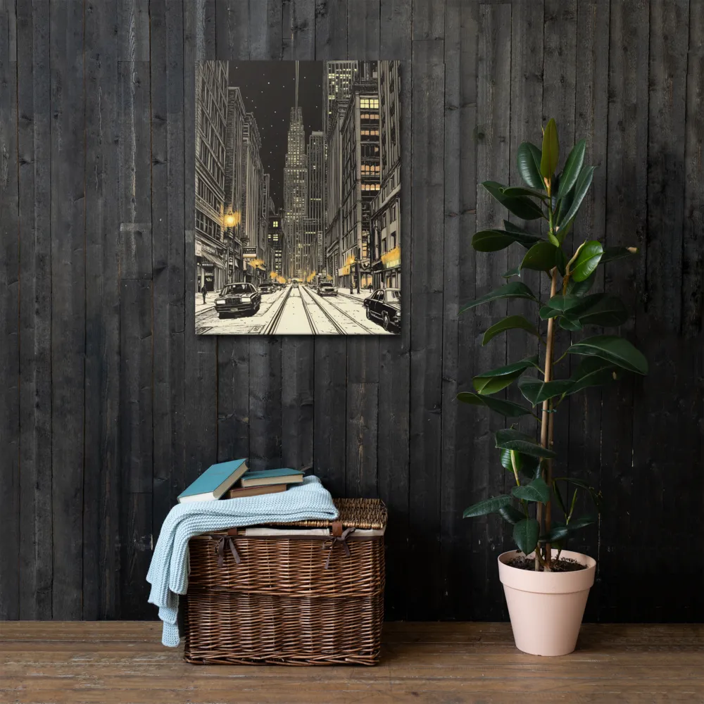 Whispers of the Night City | Thin Canvas | 24″×32″