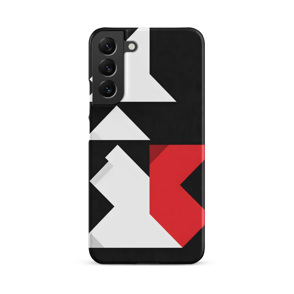 Geometric Symphony in Contrast | Phone Case |  S22 Plus | Snap Case | Matte
