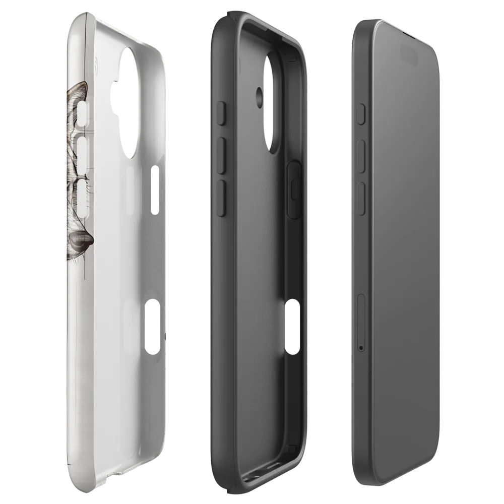 Geometric Harmony: The Essence of Wolves | Phone Case |  16 Plus | Tough Case | Glossy