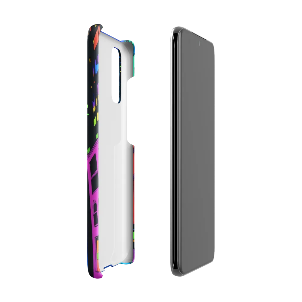 Neon Dreamscape: A Futuristic City at Dusk | Phone Case |  S20 | Snap Case | Matte