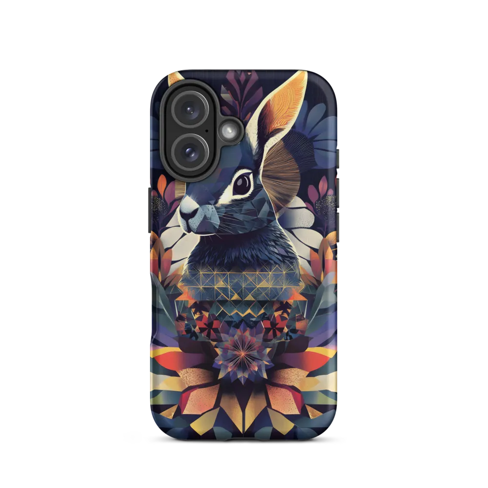 Ethereal Bunny: A Geometric Wonderland | Phone Case |  16 | Tough Case | Matte