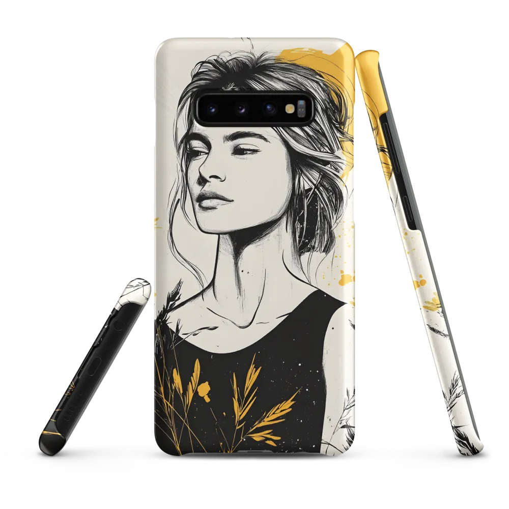 Golden Bloom — Portrait with Botanicals