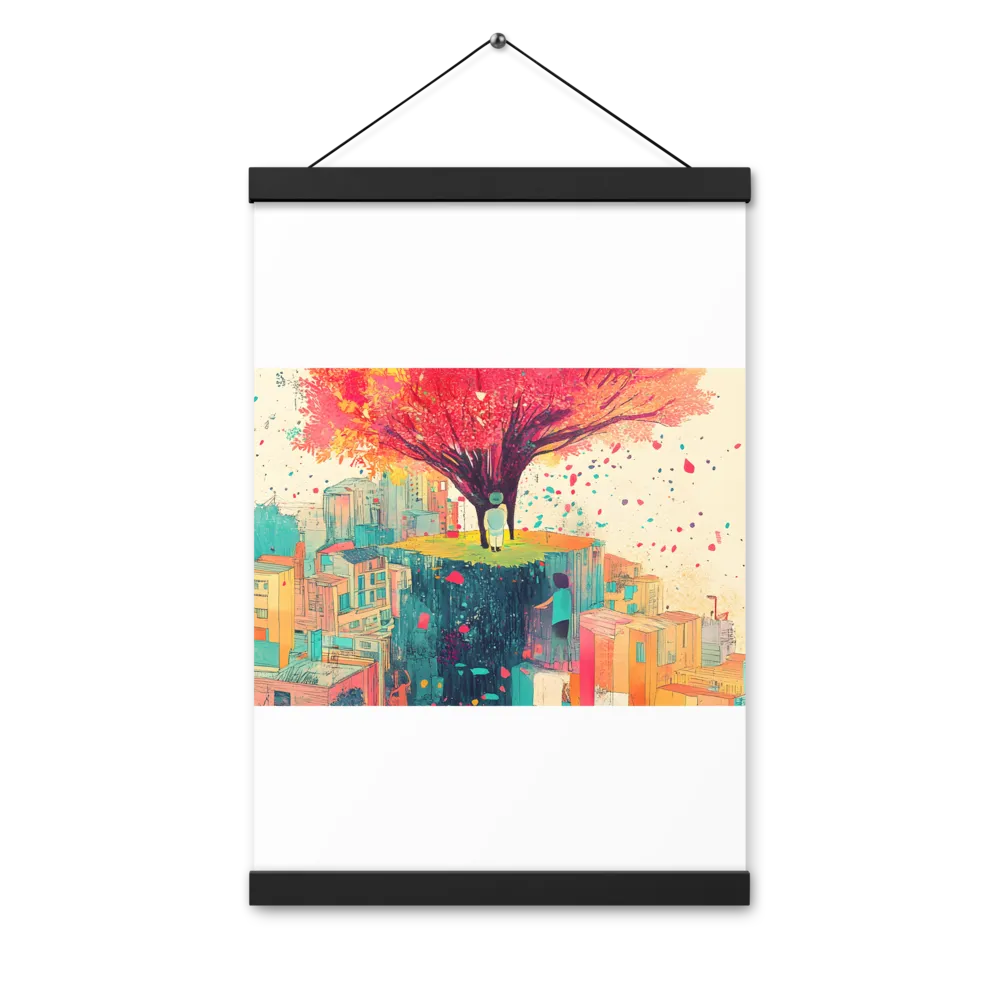 Whispers of Urban Dreams | Poster With Black Wood Hanger | 12″×18″