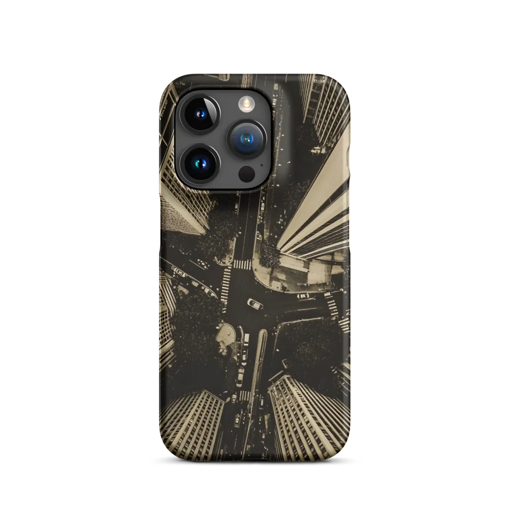 Urban Symphony: Aerial Perspective of City Life | Phone Case |  15 Pro | Snap Case | Matte