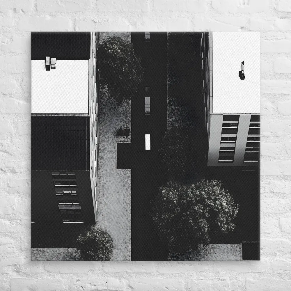 Urban Serenity from Above | Canvas | 37″×37″