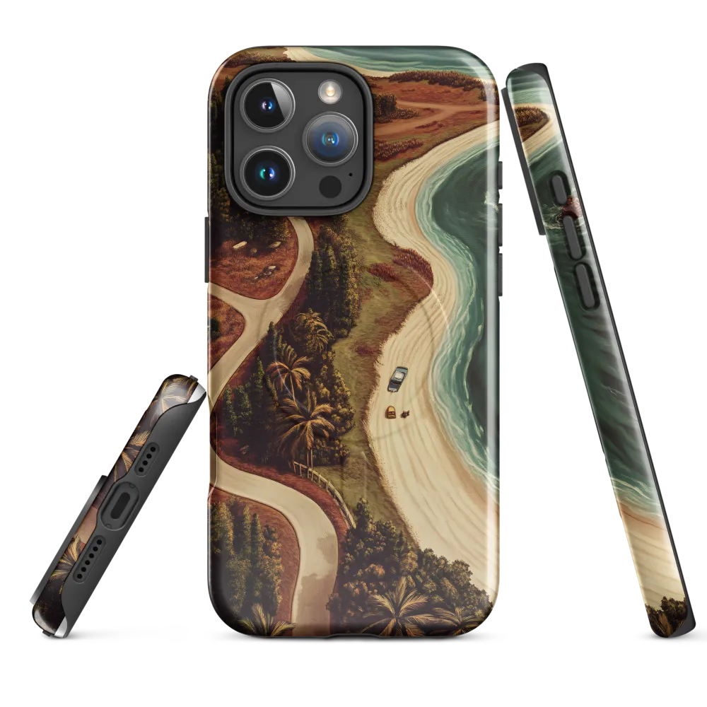 Winding Serenity: A Coastal Journey | Phone Case |  16 Pro Max | MagSafe® Tough Case | Glossy