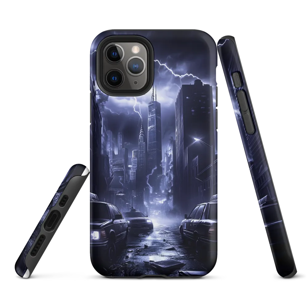 Stormy Cityscape: Shadows of the Night | Phone Case |  11 Pro | Tough Case | Matte
