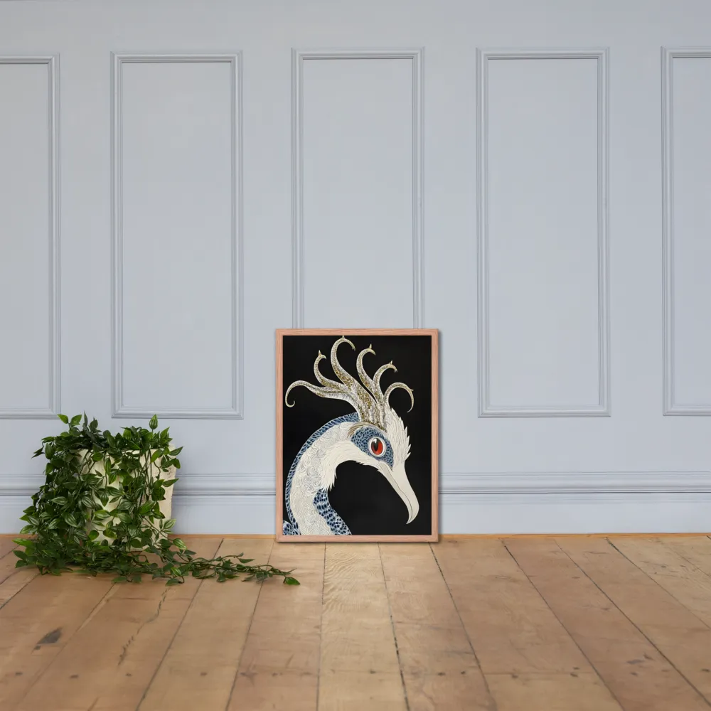 Elegance of the Majestic Peacock | Poster with Red oak Frame | 18″×24″