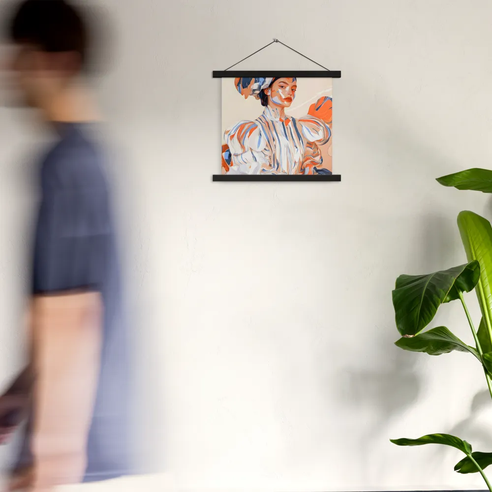 Vibrant Elegance | Poster With Black Wood Hanger | 14″×14″