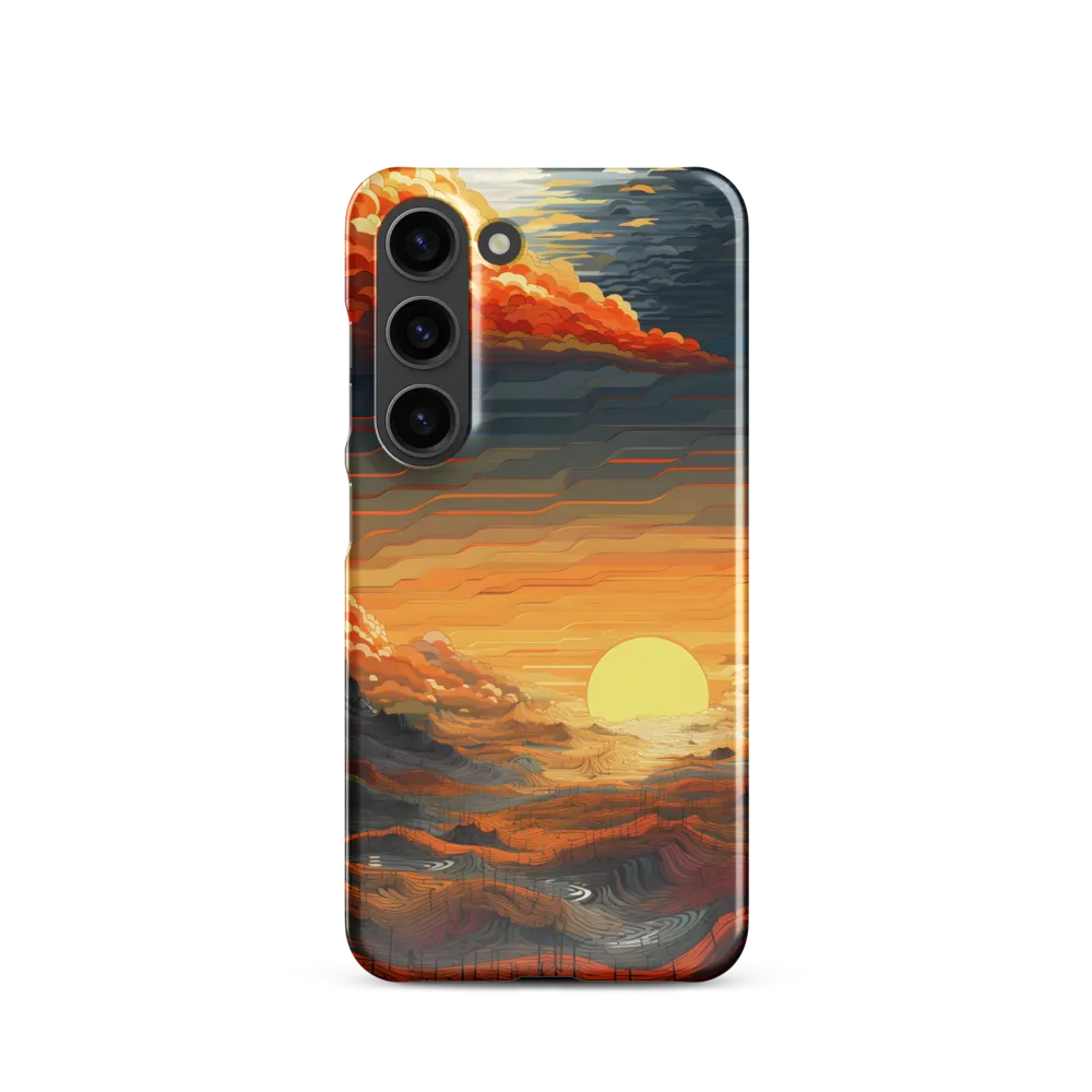Ethereal Sunset: A Serene Landscape in Flowing Forms