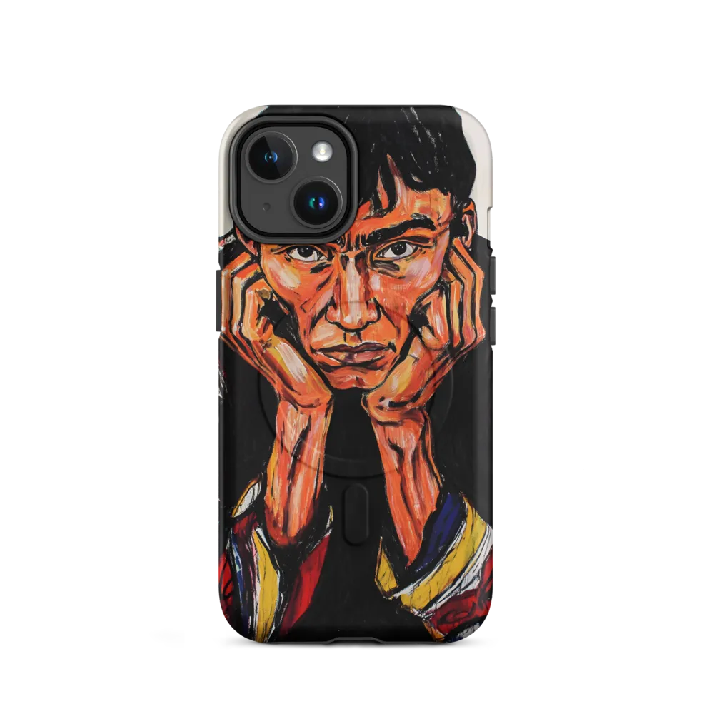 Contemplative Intensity: An Expressionist Portrait