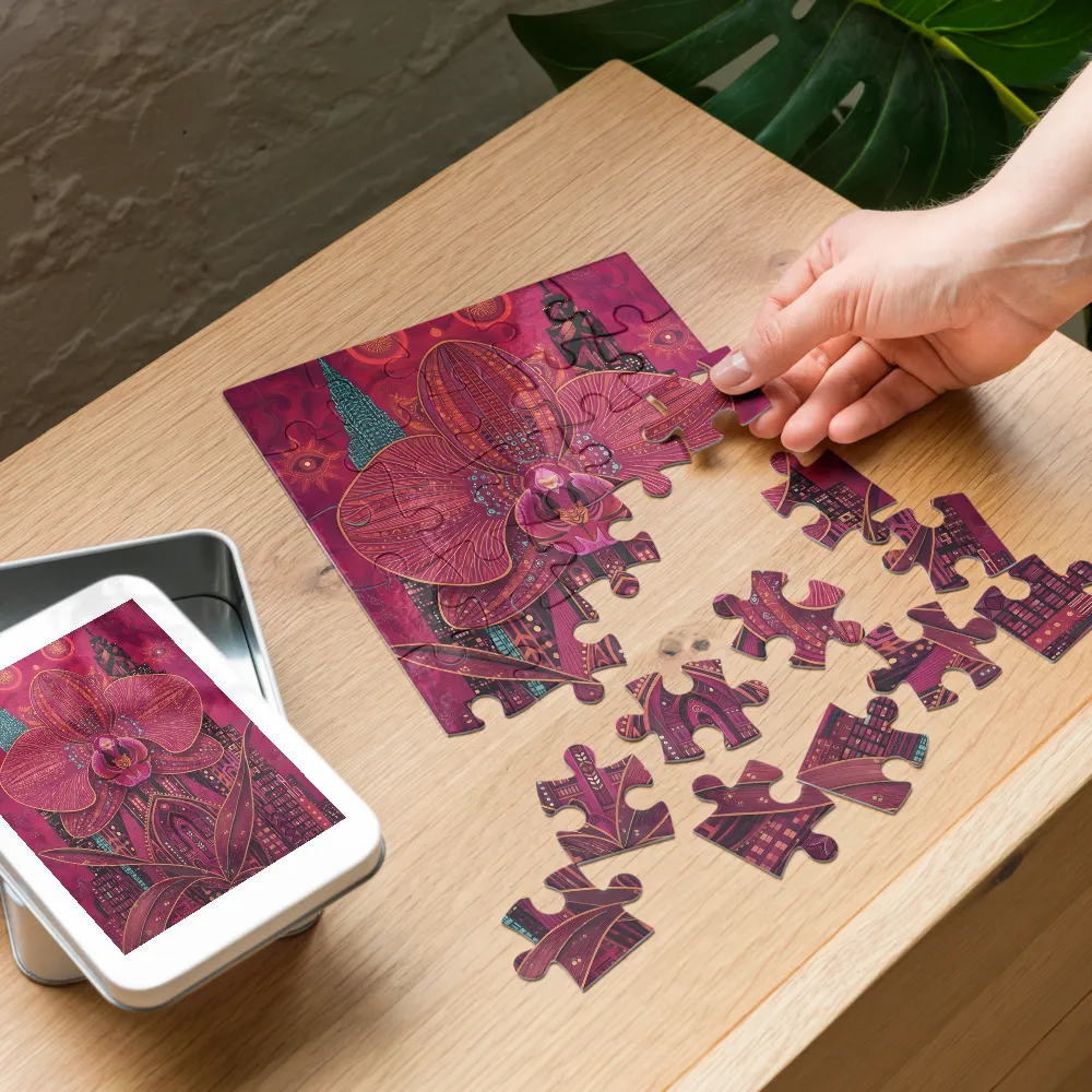 Orchid Cathedral 
 Jigsaw Puzzle in Tin Box