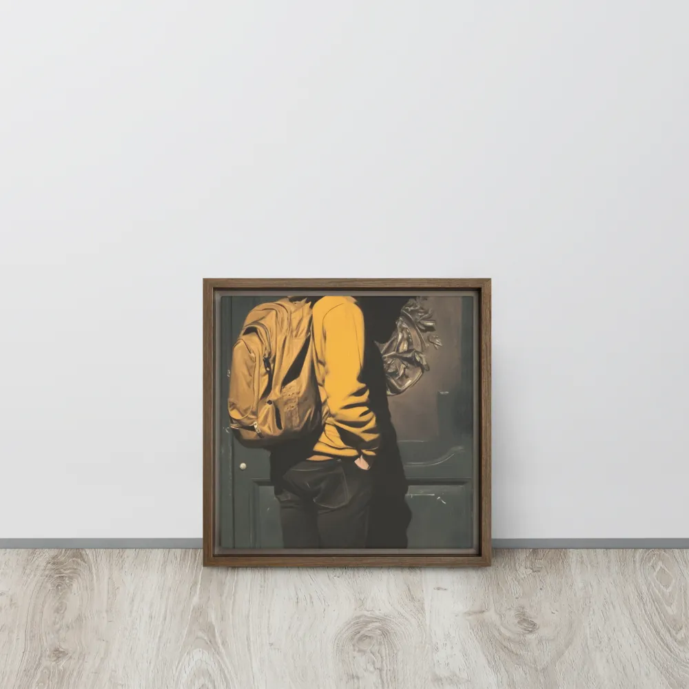 Silent Reflection | Canvas with Brown Frame | 12″×12″
