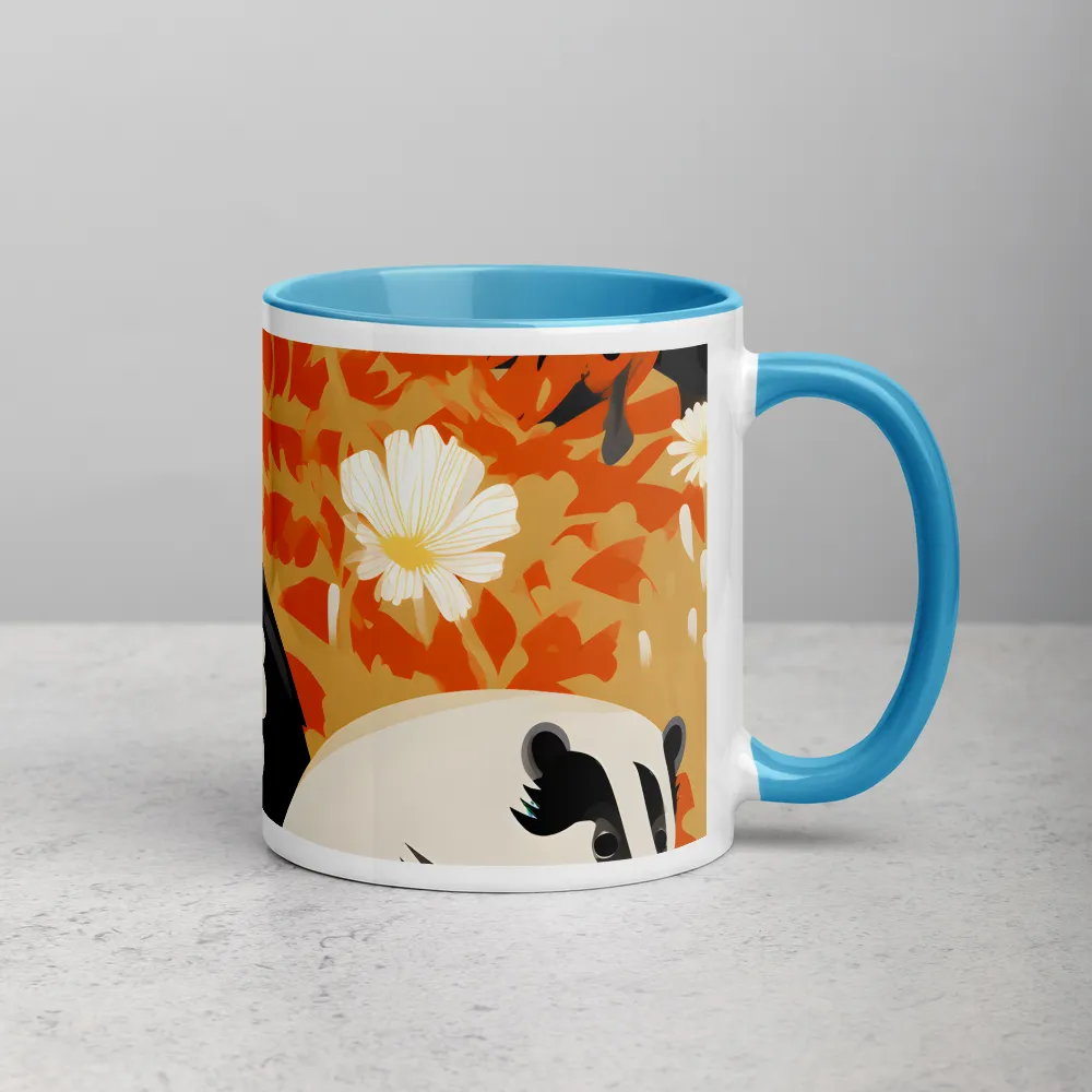 Whimsical Badgers in Bloom
