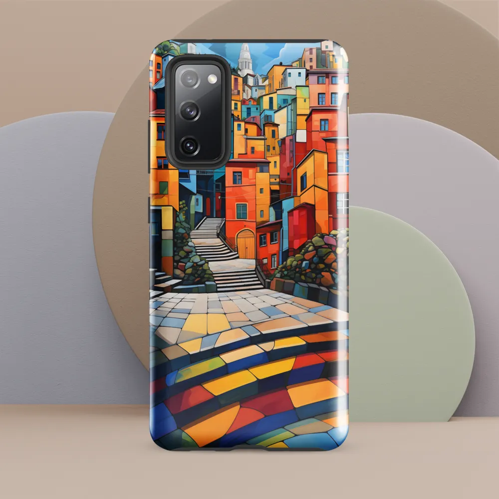Vibrant Village: A Cubist Journey