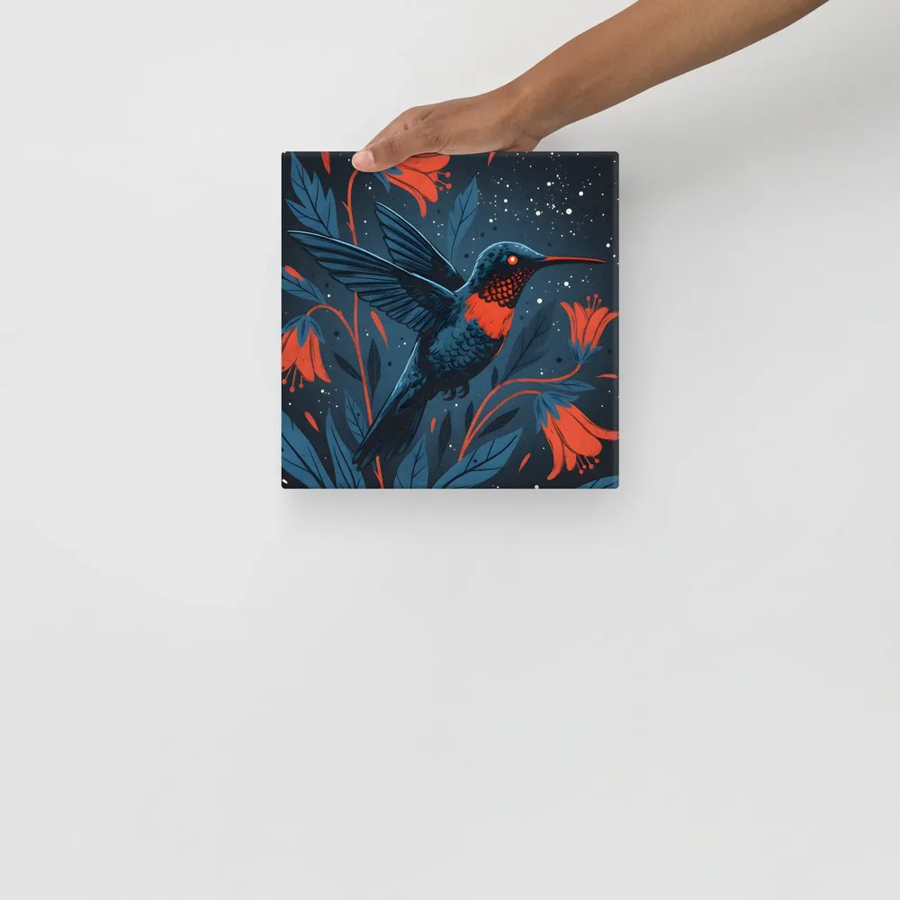 Midnight Hummingbird 
 Canvas | 10″x 10″
