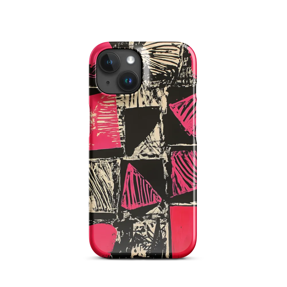 Geometric Symphony in Pink and Black