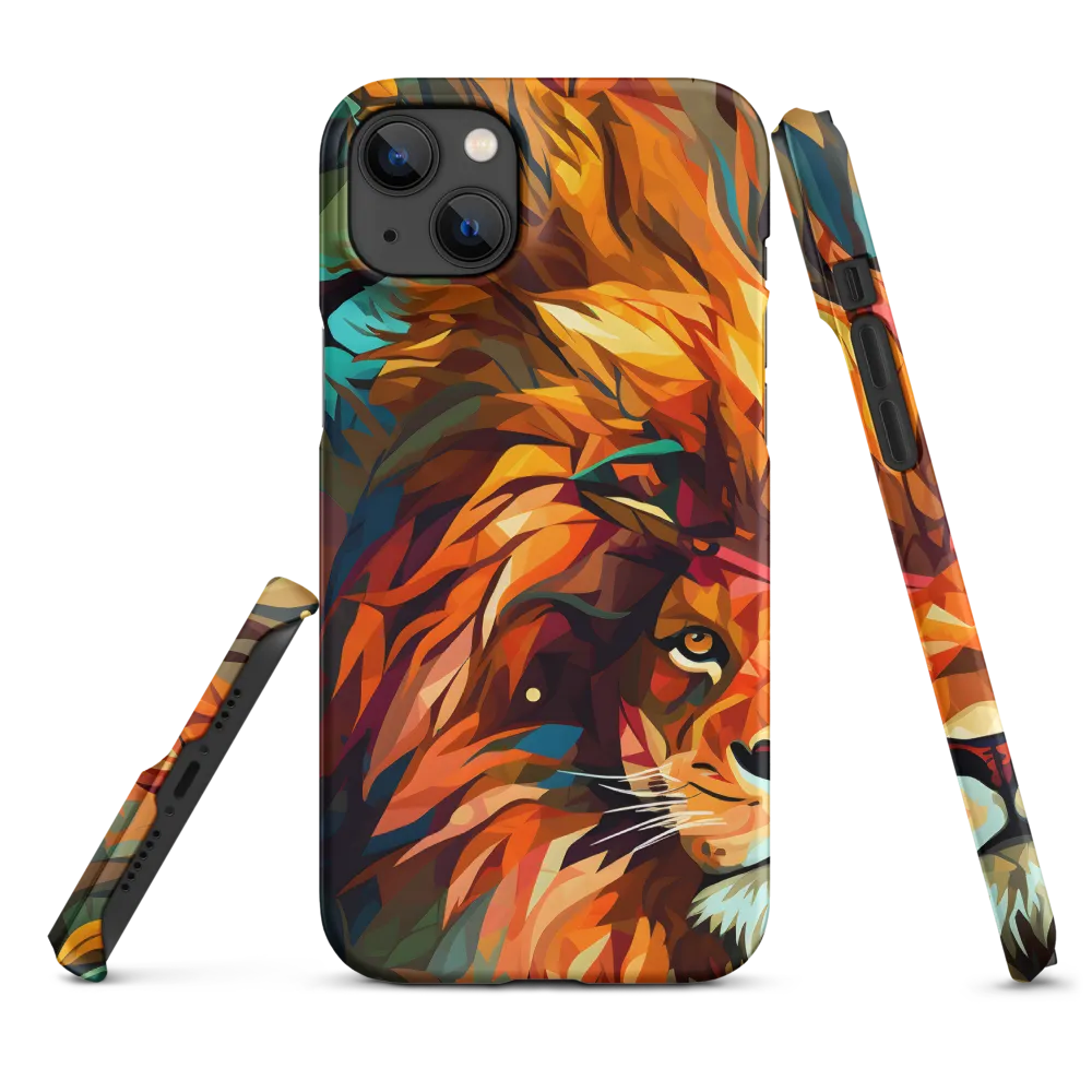 Majestic Gaze: The Polygonal Lion