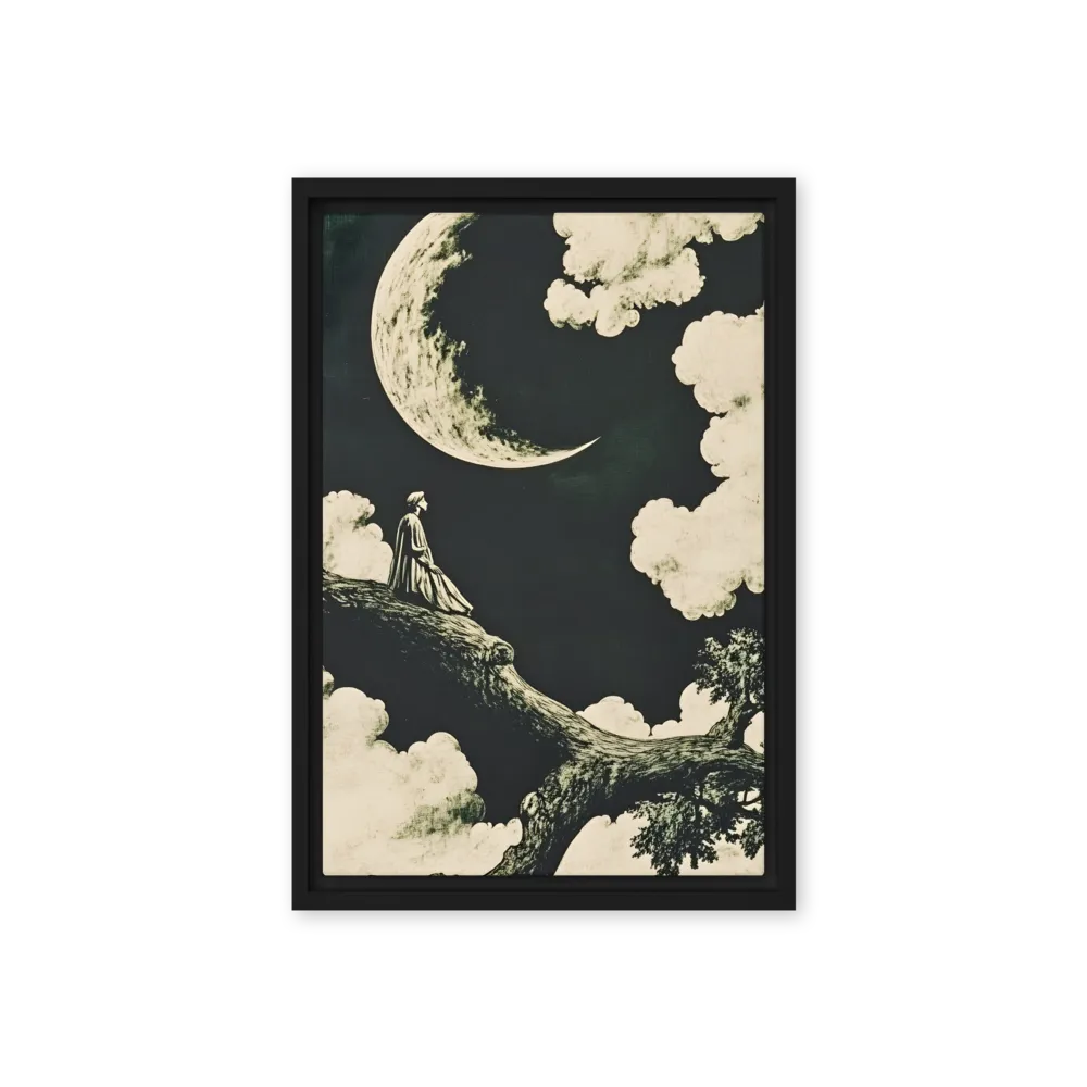 Whispers of the Moon | Canvas with Black Frame | 12″×18″