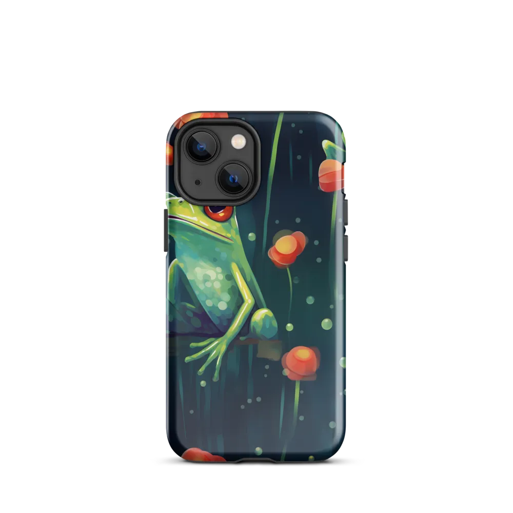 Playful Frogs in a Lush Pond